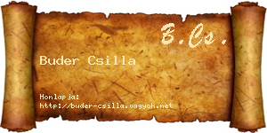 Buder Csilla névjegykártya